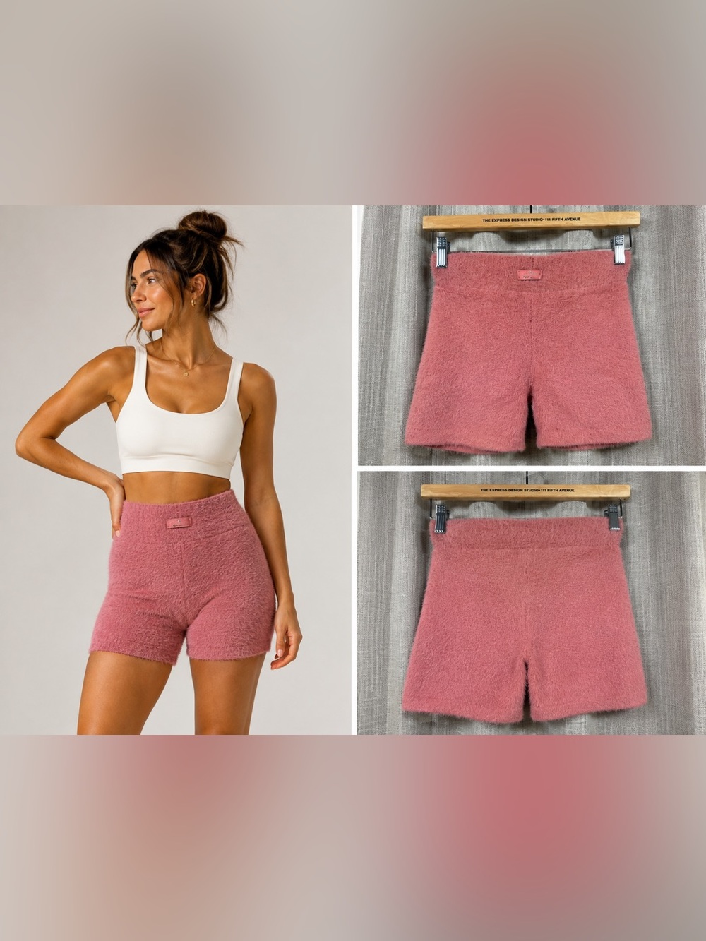 Gymshark x Whitney Simmons Eyelash Knit Shorts Pressed Petal Pink M